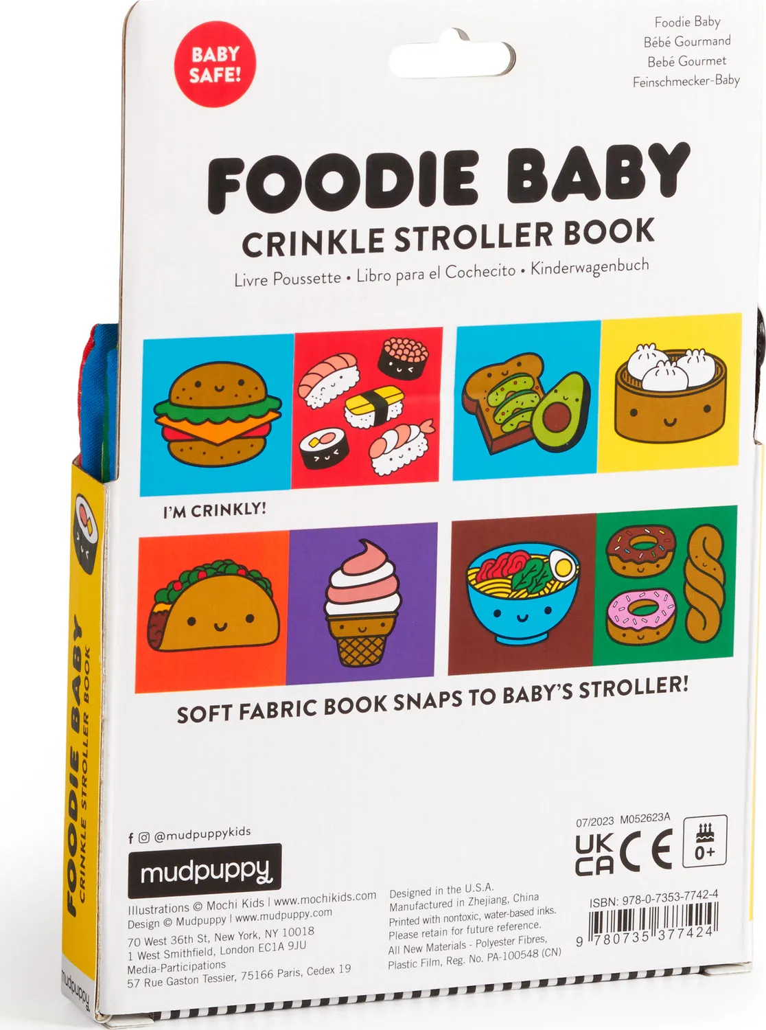 Foodie Baby Crinkle Stroller Book